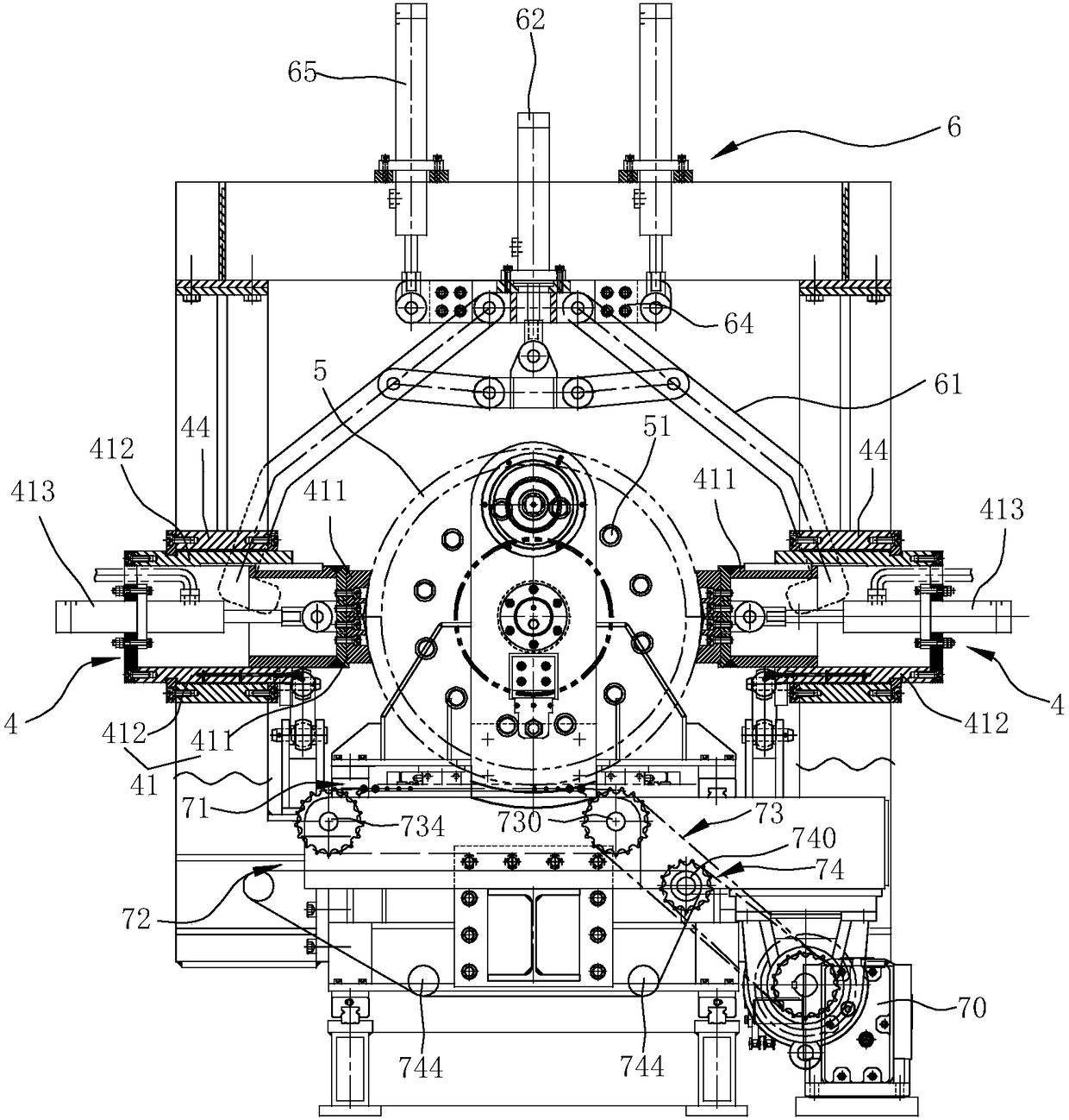 Nut demounting machine