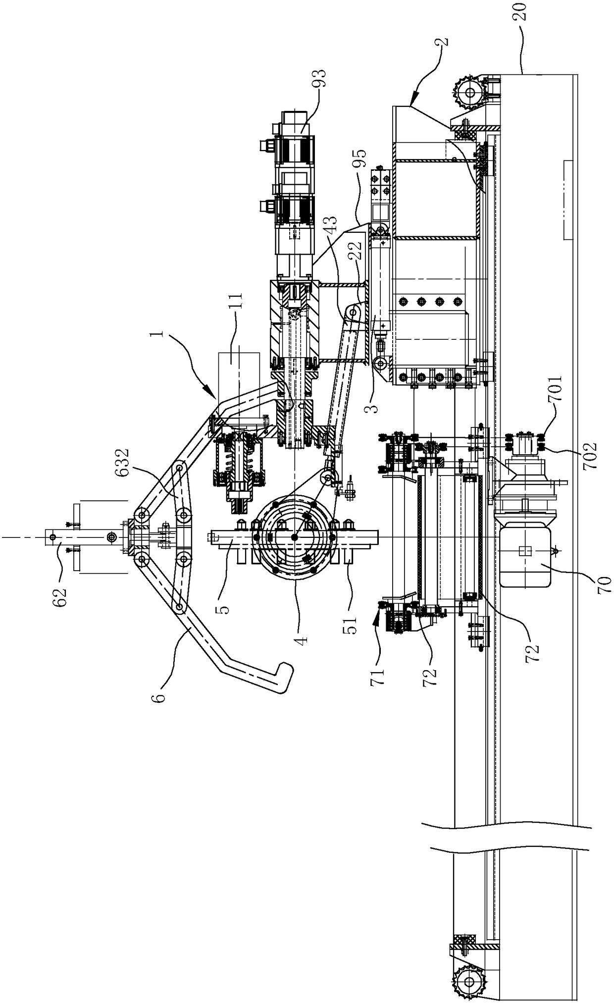 Nut demounting machine