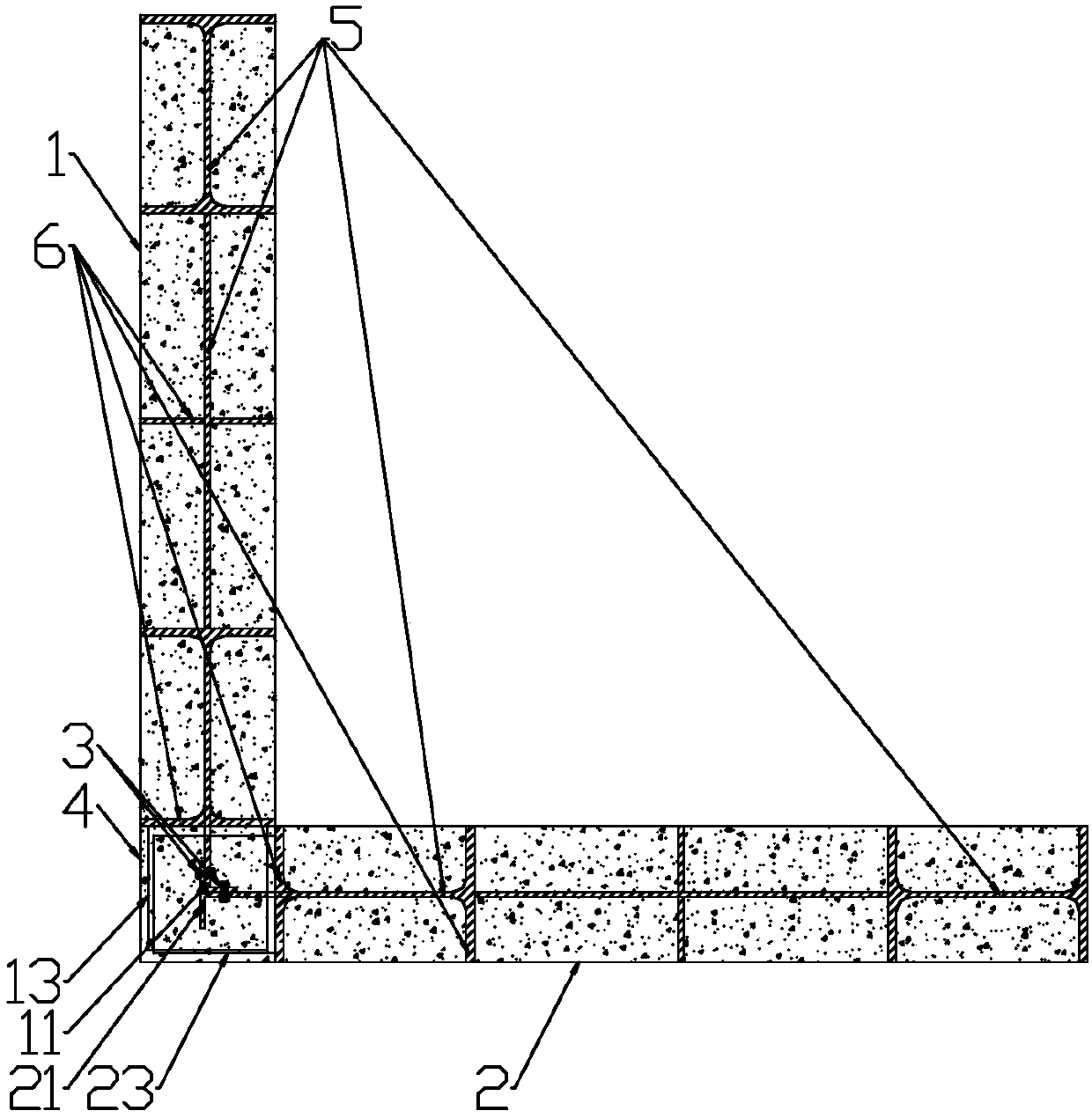 Fabricated composite wall connecting method