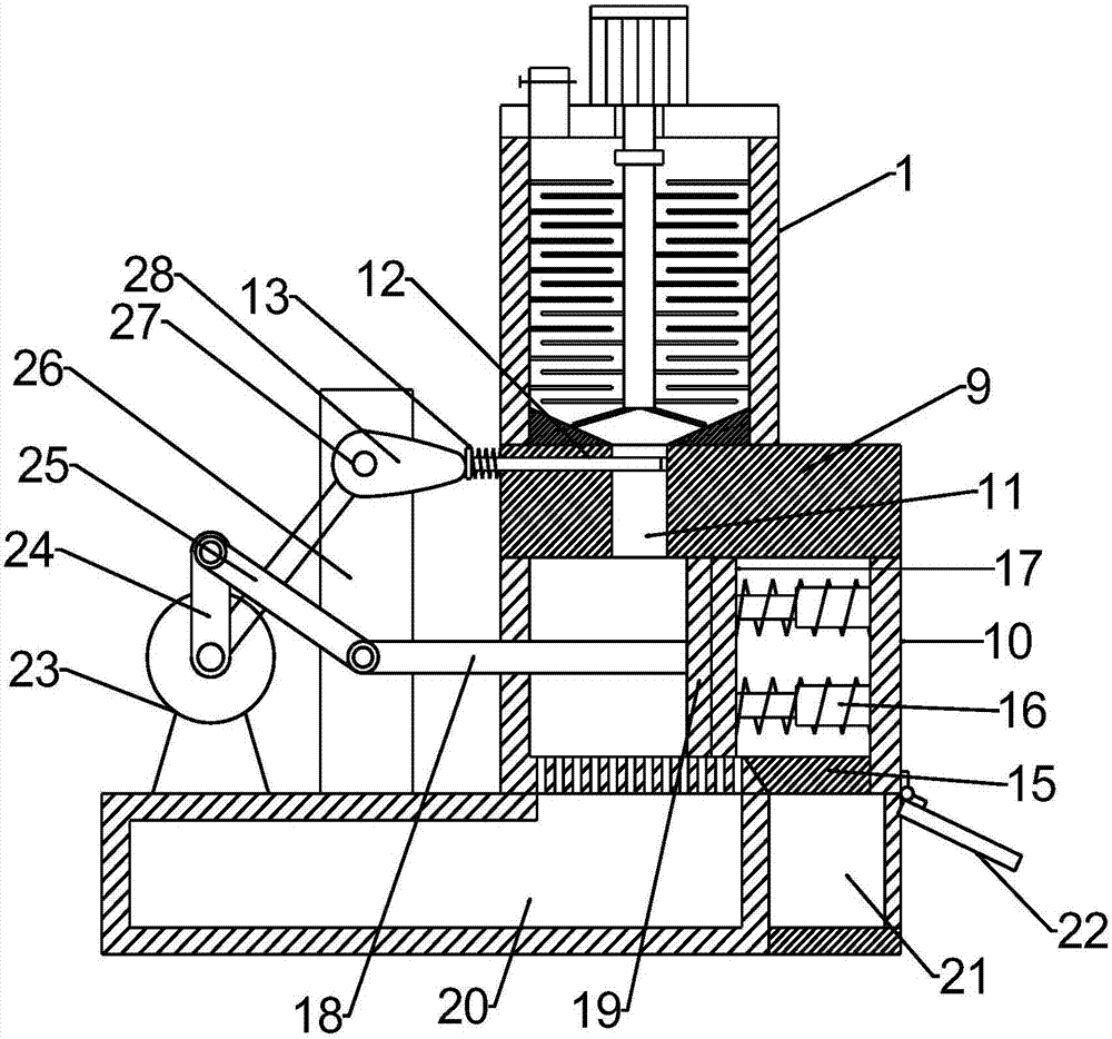 Raw material cleaning and crushing device for biomass pellet fuel