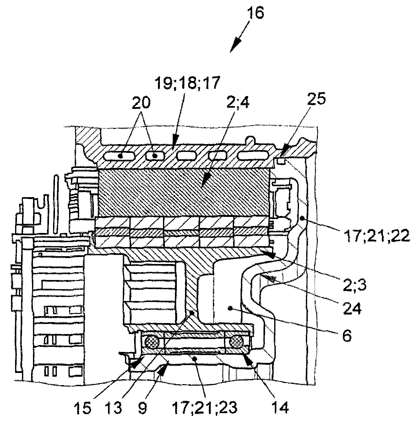 Hybrid drive assembly for motor vehicle