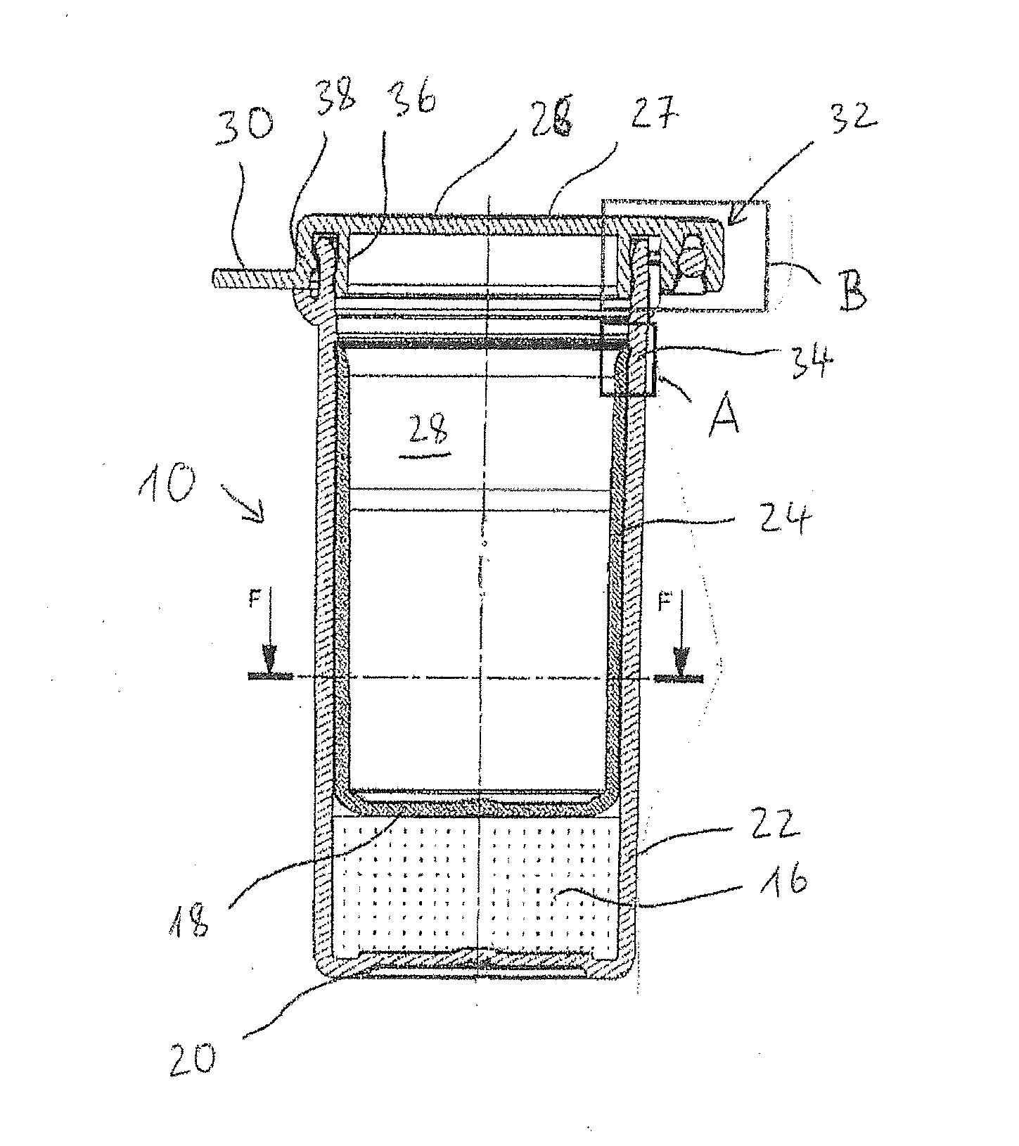 Container for receiving moisture sensitive goods