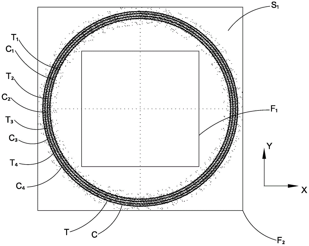 Method for positioning optical center on the basis of concentric circle theory