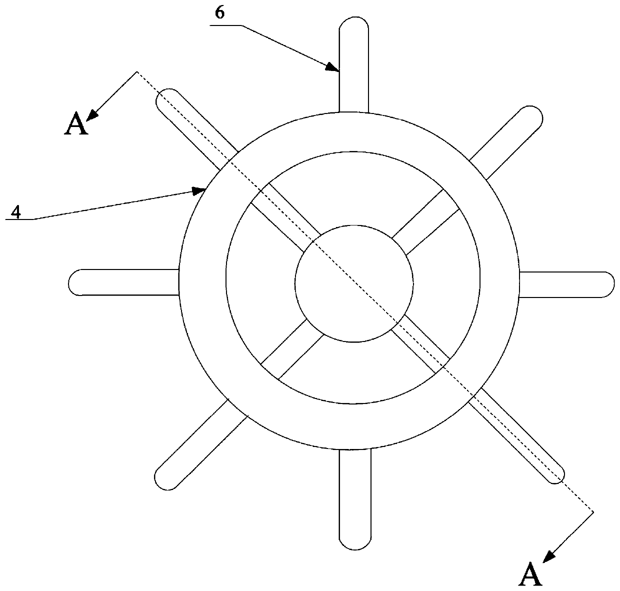 Wake flow adjusting device of underwater vehicle