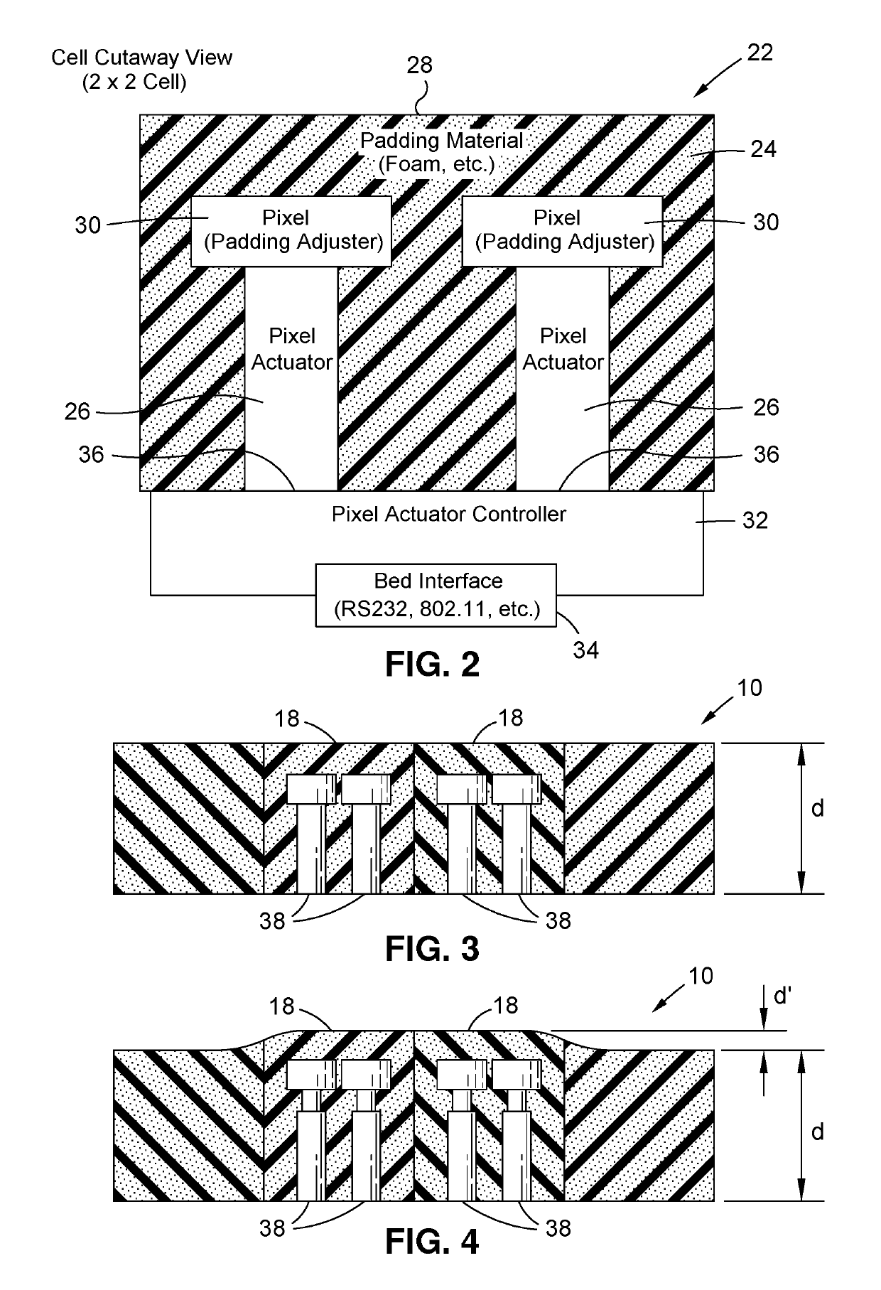 Modular mattress and bedframe system with surface positioning actuators