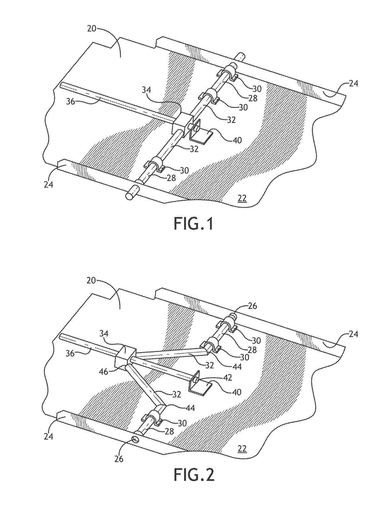 Galley insert mounting system