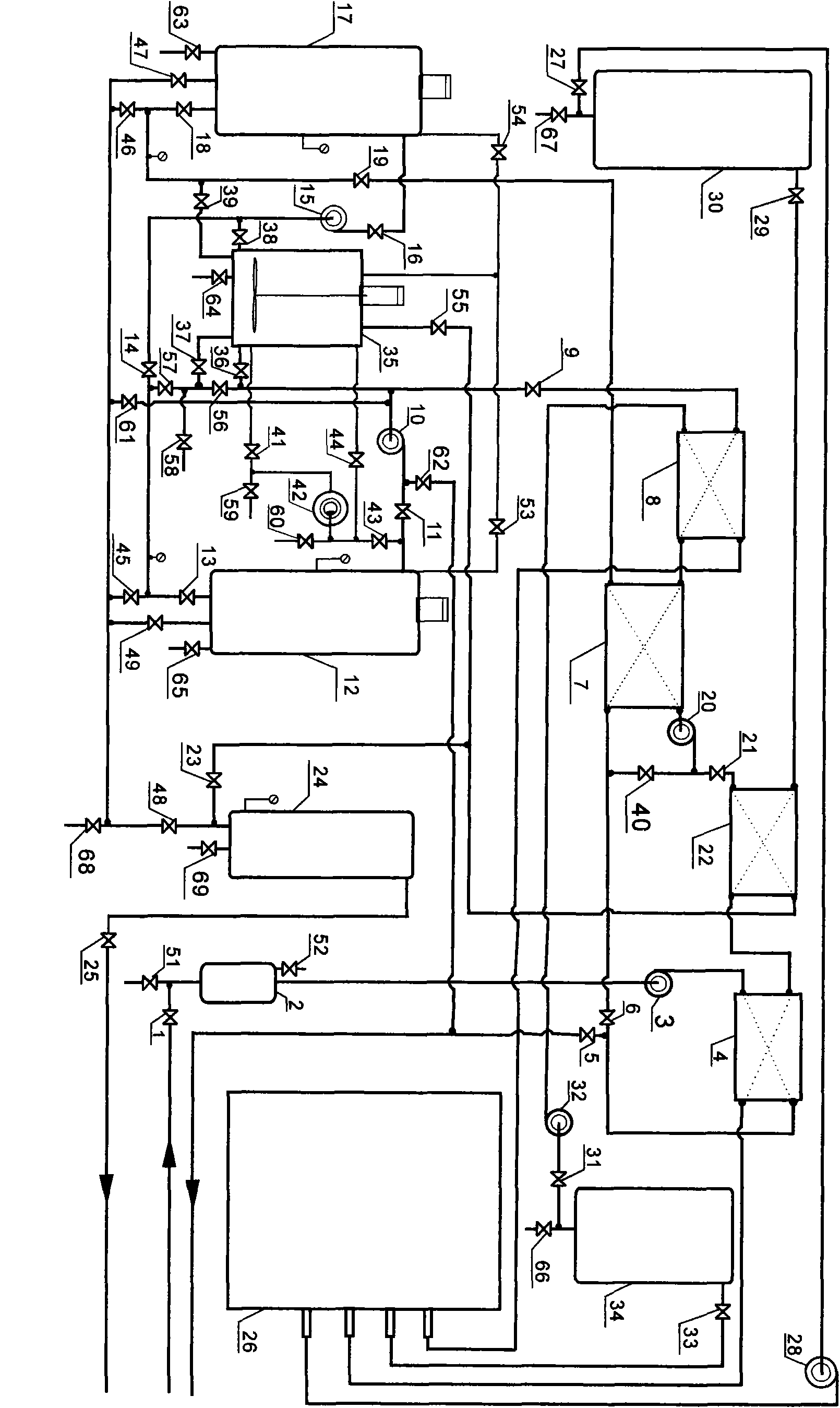 Liquid environment protection energy-saving low-temperature filter and process thereof