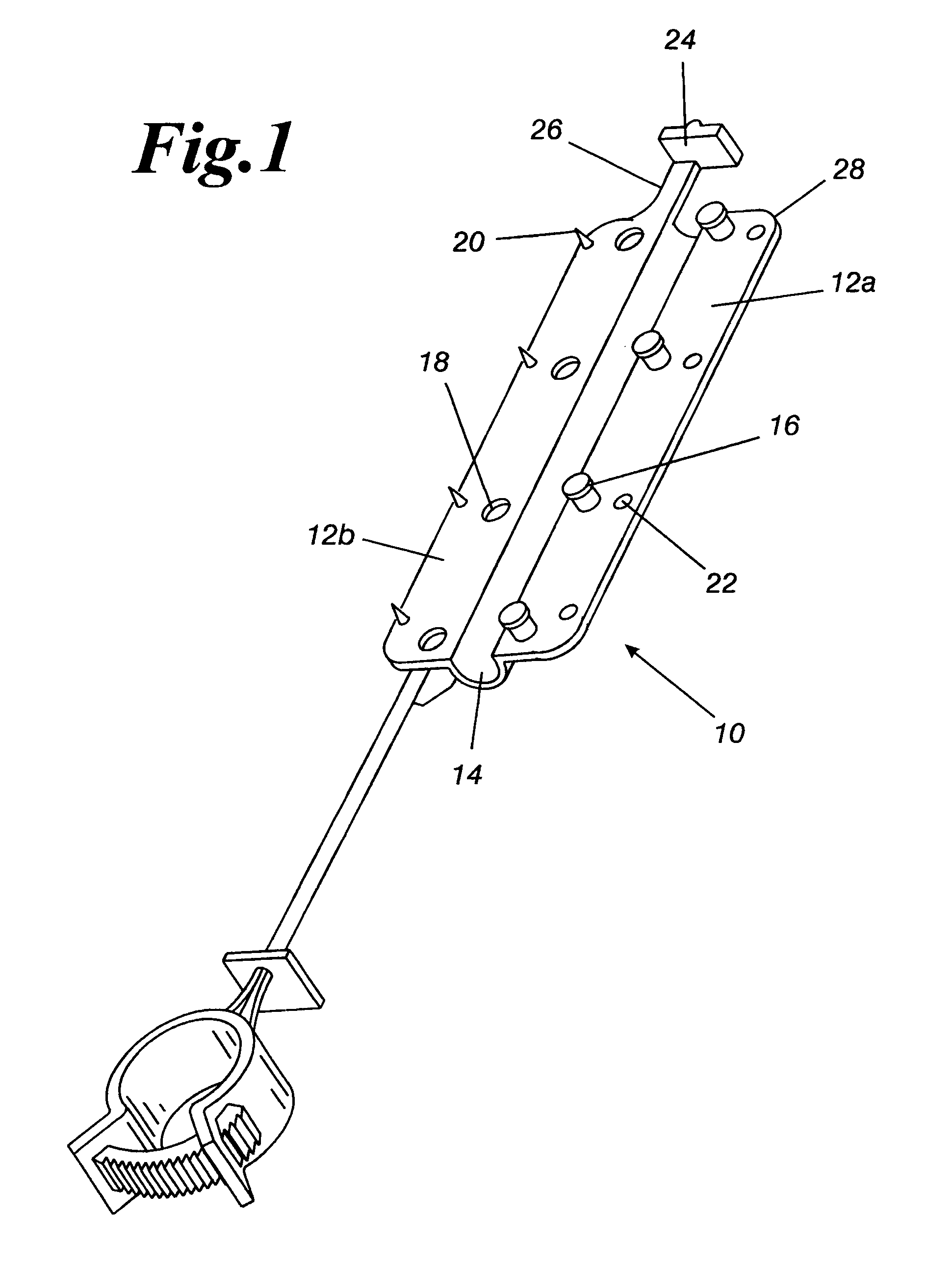 Flag clamping device