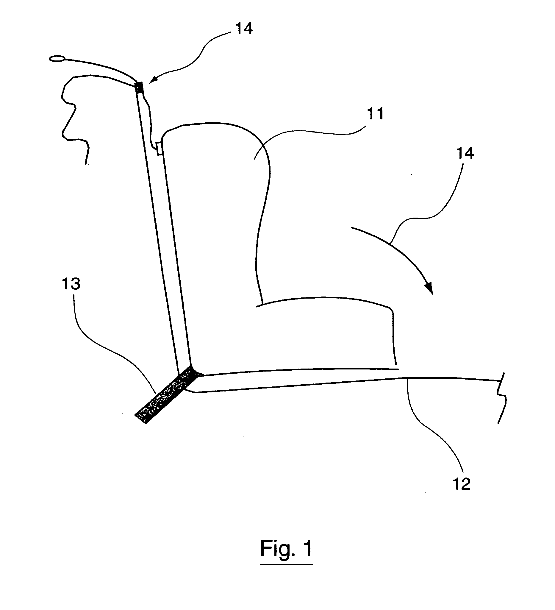 Child seat linking device in a motor vehicle with tension indicator, and corresponding child seat