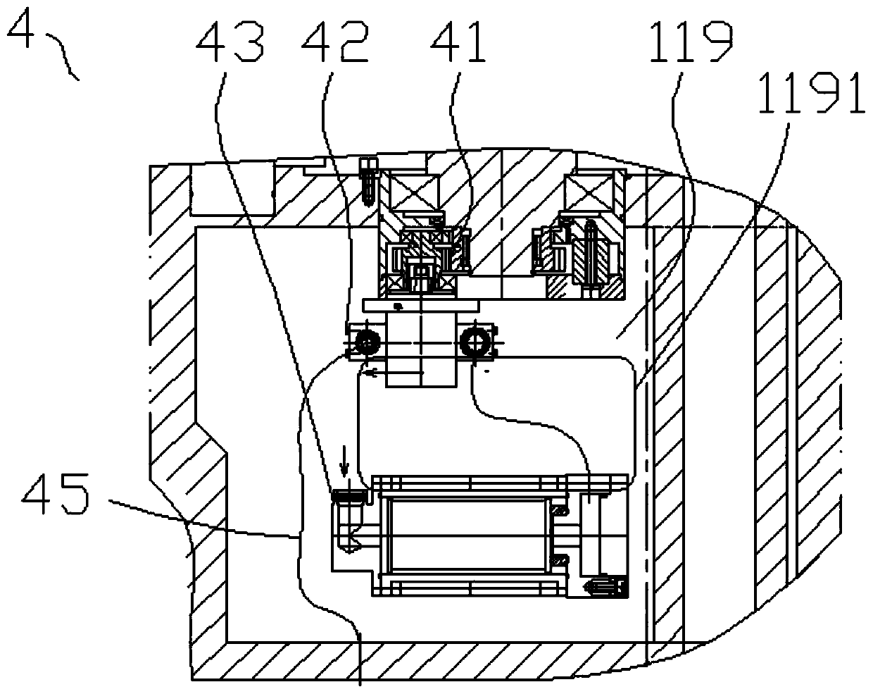 Height-adjustable cutting system with internal power