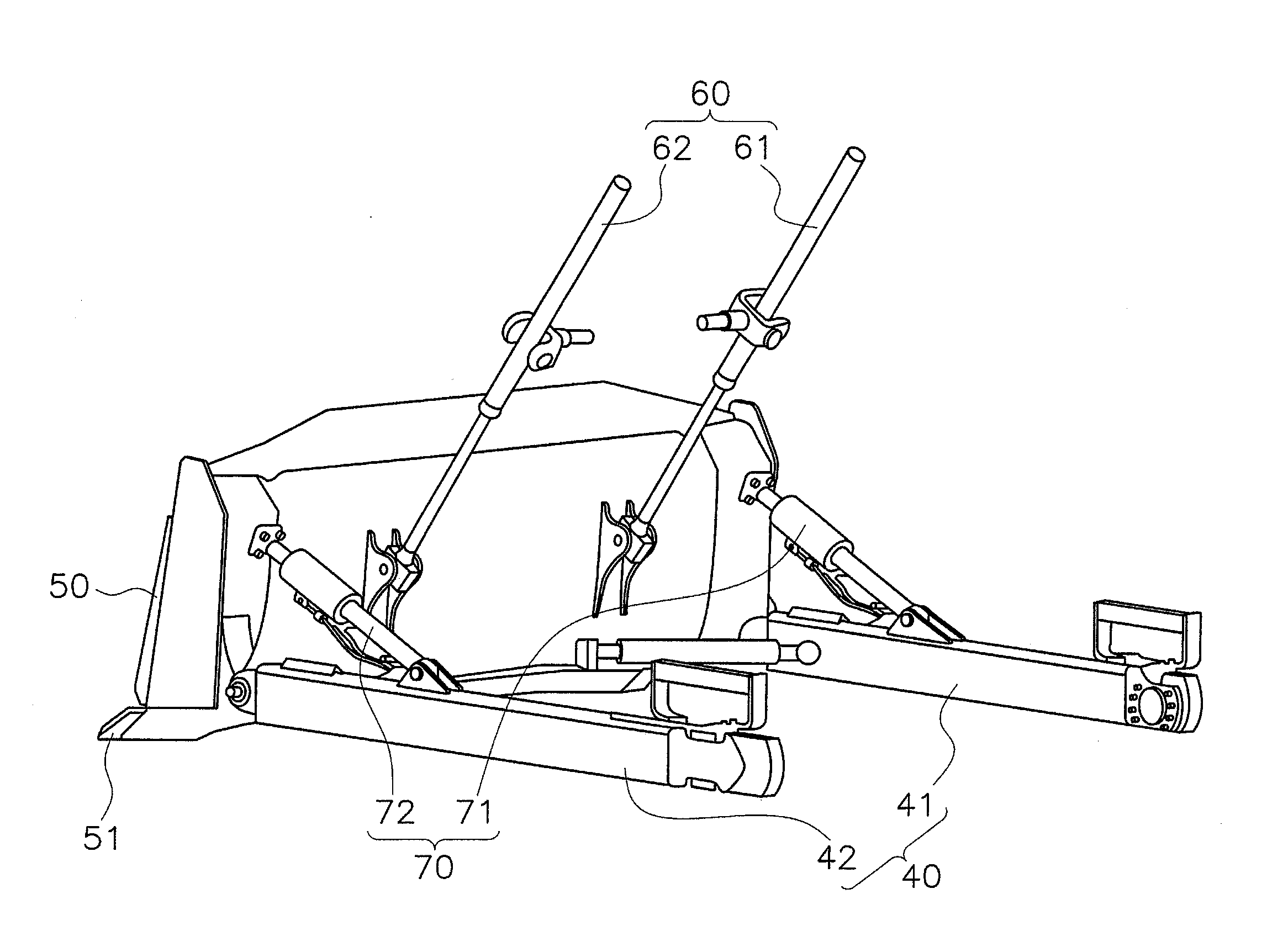 Work machine and automatic control method for blade of work machine