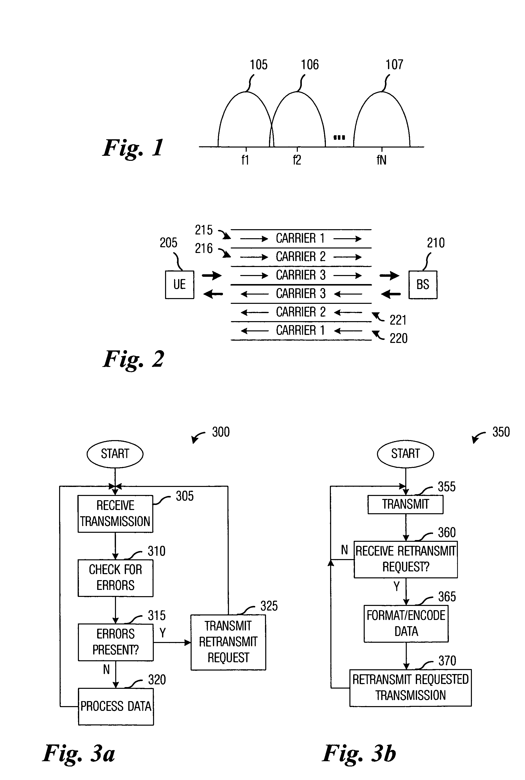 Hybrid ARQ schemes for a multi-carrier communications system