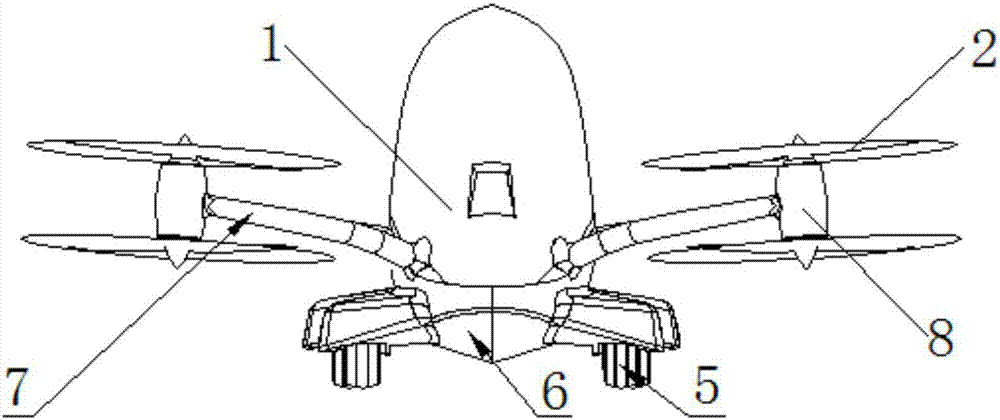 Land-water-air three-purpose rotor aircraft