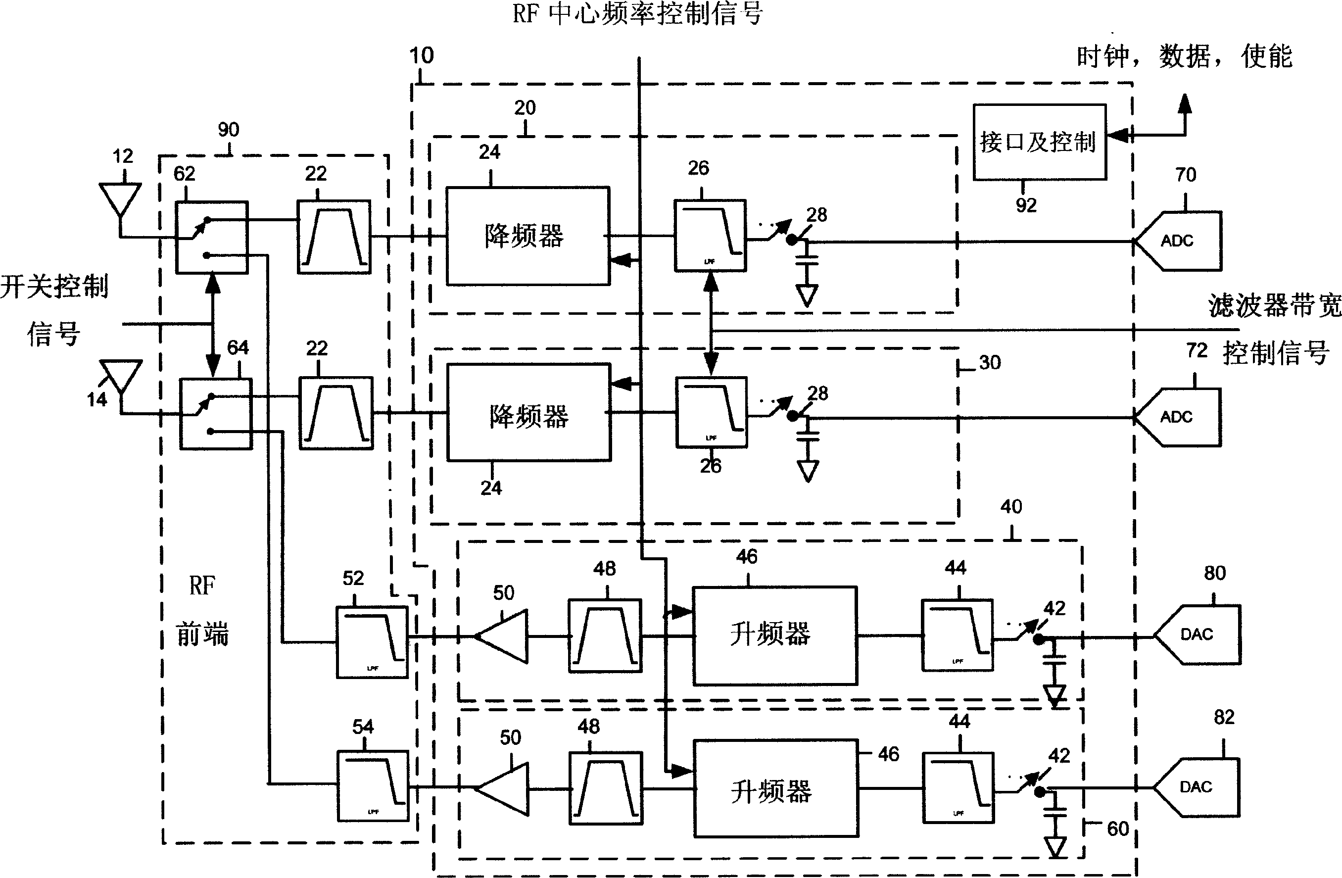 Multiple-input multiple-output radio transceiver