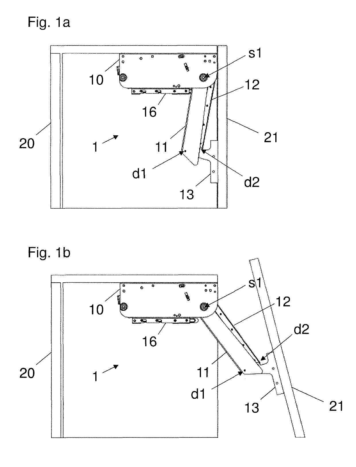 Supporting device for a furniture flap