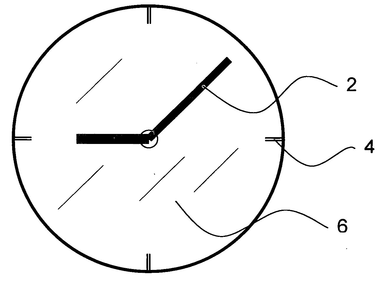 Watch with mirror dial plate