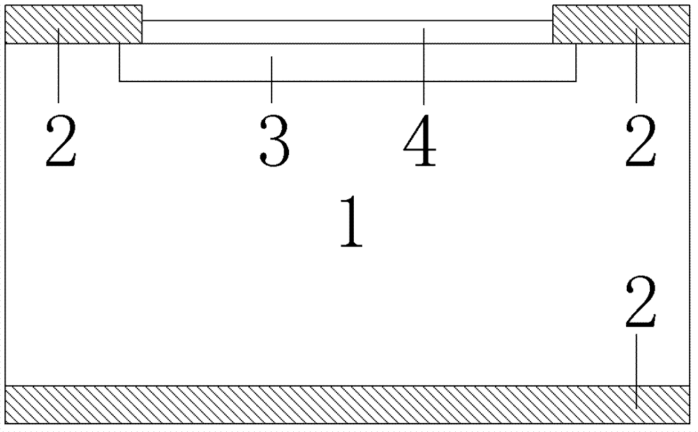 Silicon detector structure with wide spectral response range and production method thereof