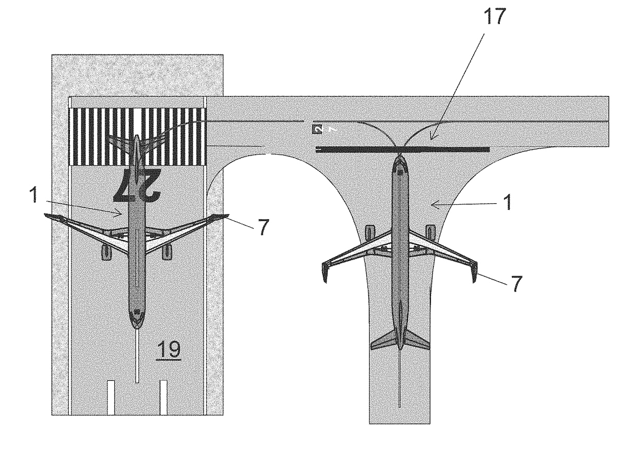 Methods of configuring a wing tip device on an aircraft