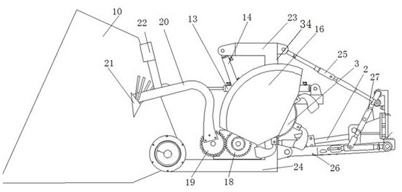 Ditching and fertilizing all-in-one machine capable of being mounted on tractor suspension and having loading function