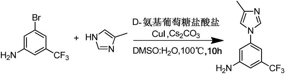 Preparation method of nilotinib intermediate-3-(4-methyl-1H-imidazol-1-yl)-5-(trifluoromethyl)aniline