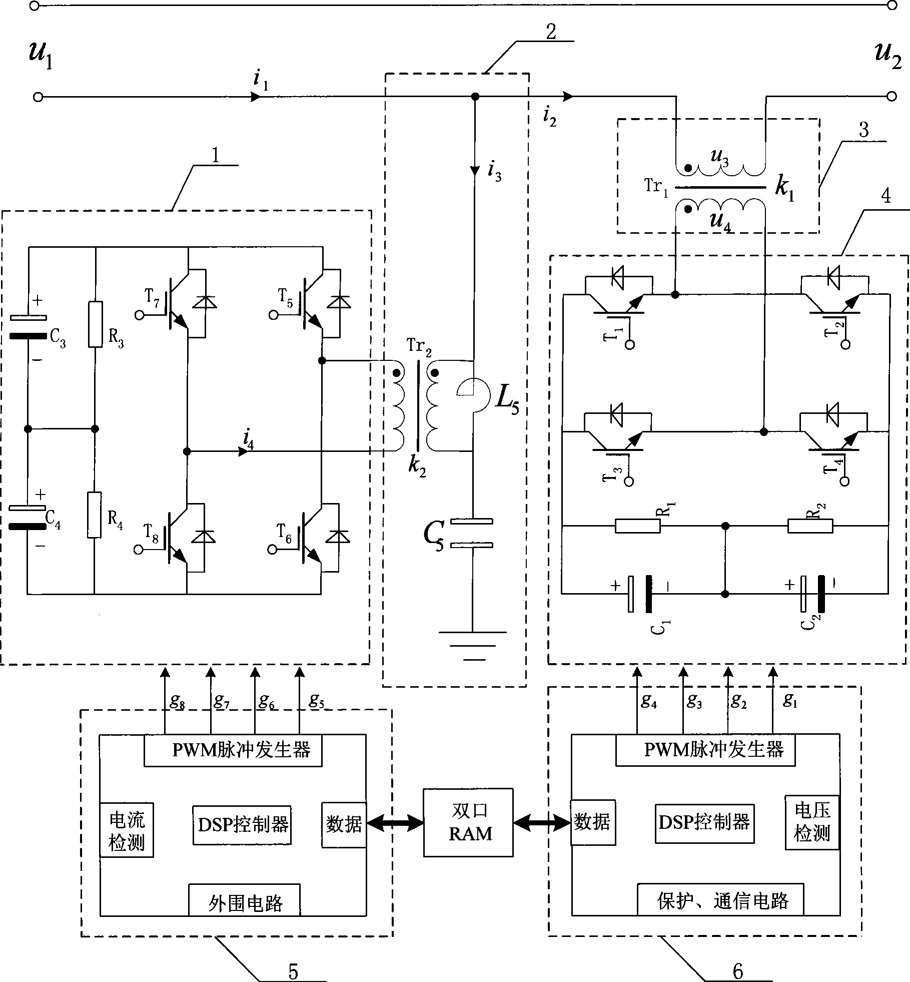 Bridge type series, parallel and mixture connection electric energy regulator based on IGBT