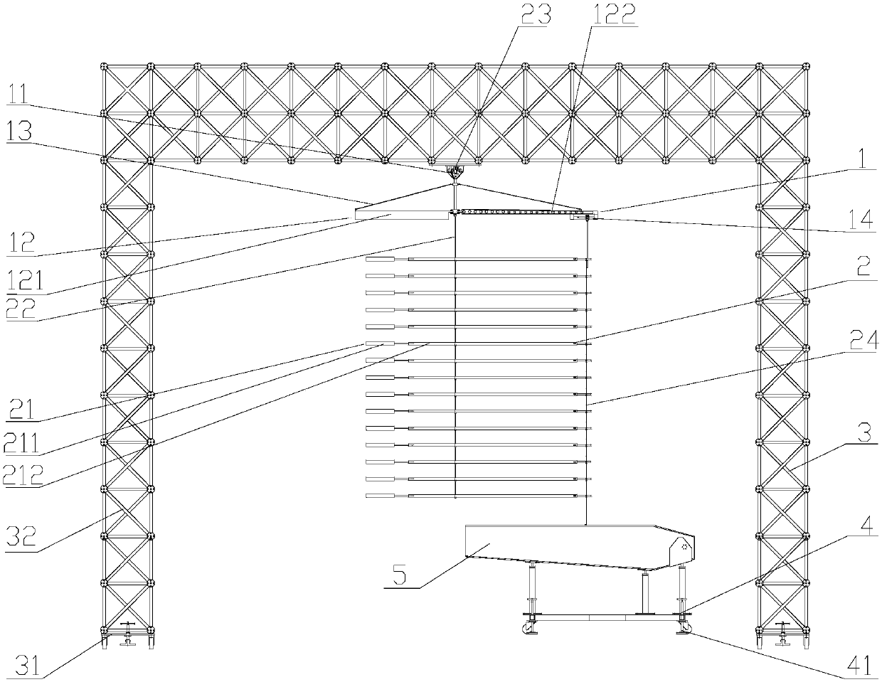 Steelyard type solar wing 360 degree zero-gravity unfolding system
