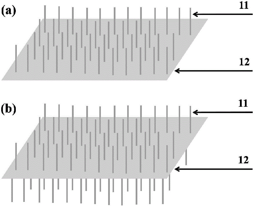 Preparation method of graphite/carbon nano-tube array composite heat conducting film