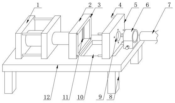 Anti-splashing injection molding device for PVC plastic production