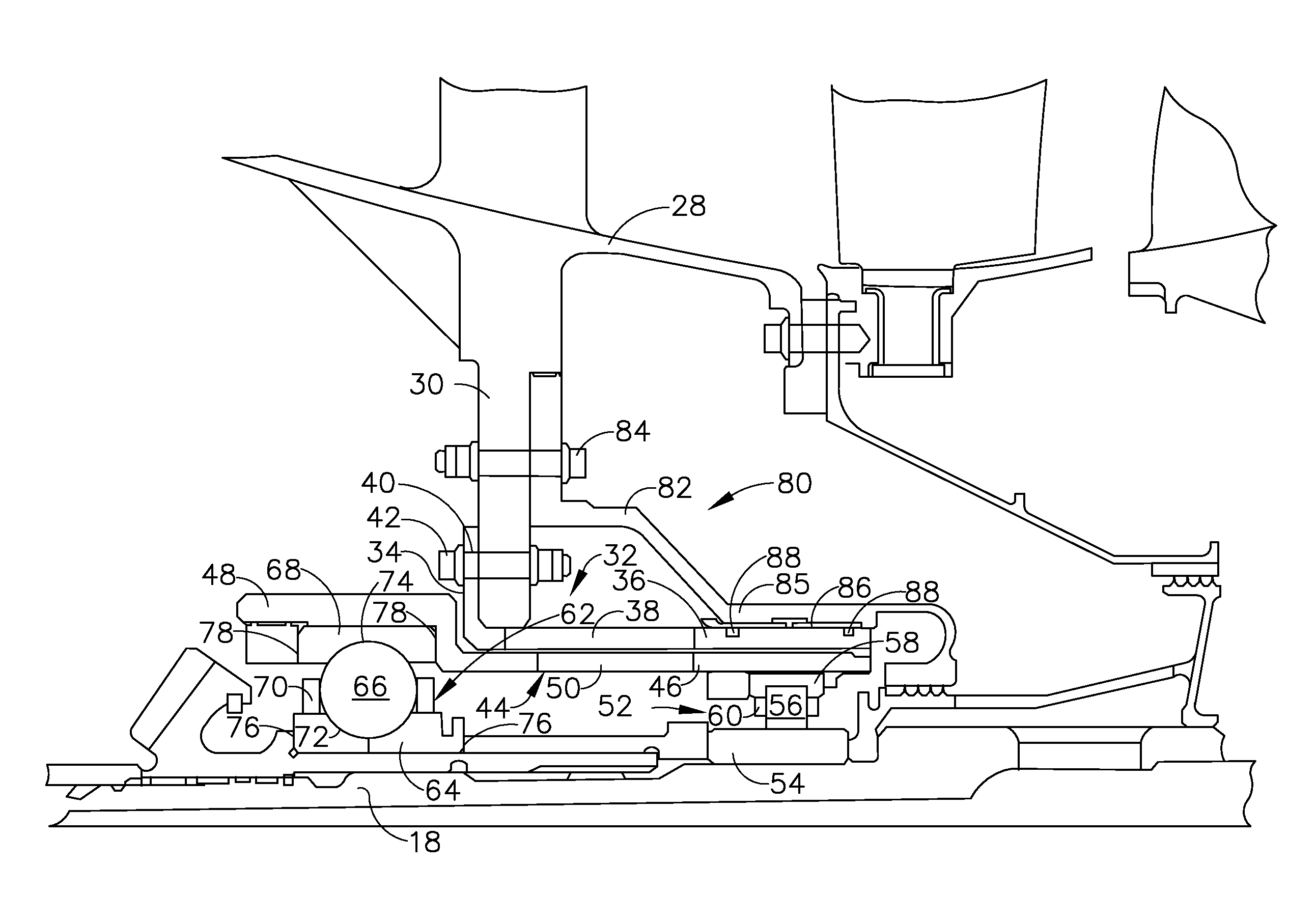 Series bearing support apparatus for a gas turbine engine