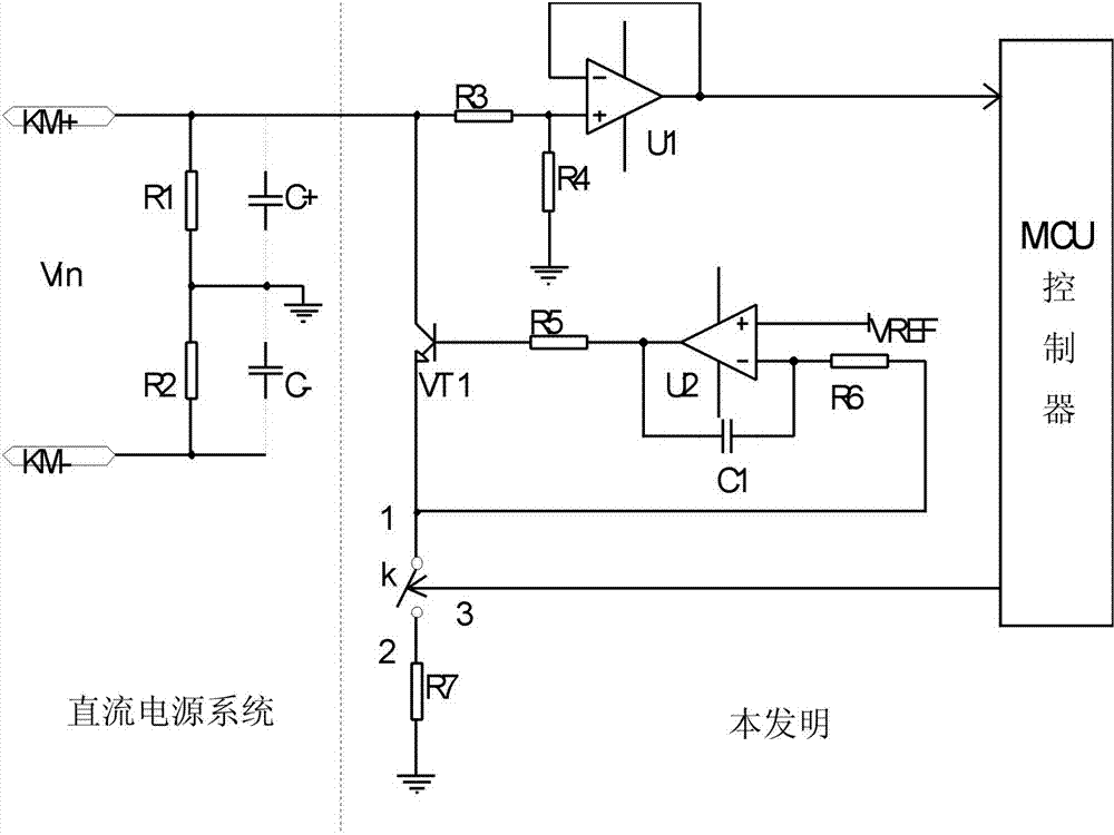 Ground capacitance detection circuit for DC power system