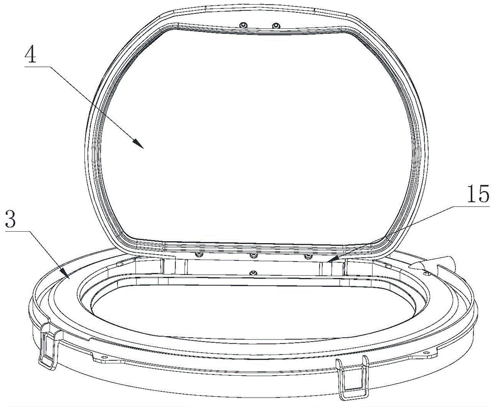 Washing machine cover opening and closing structure and washing machine