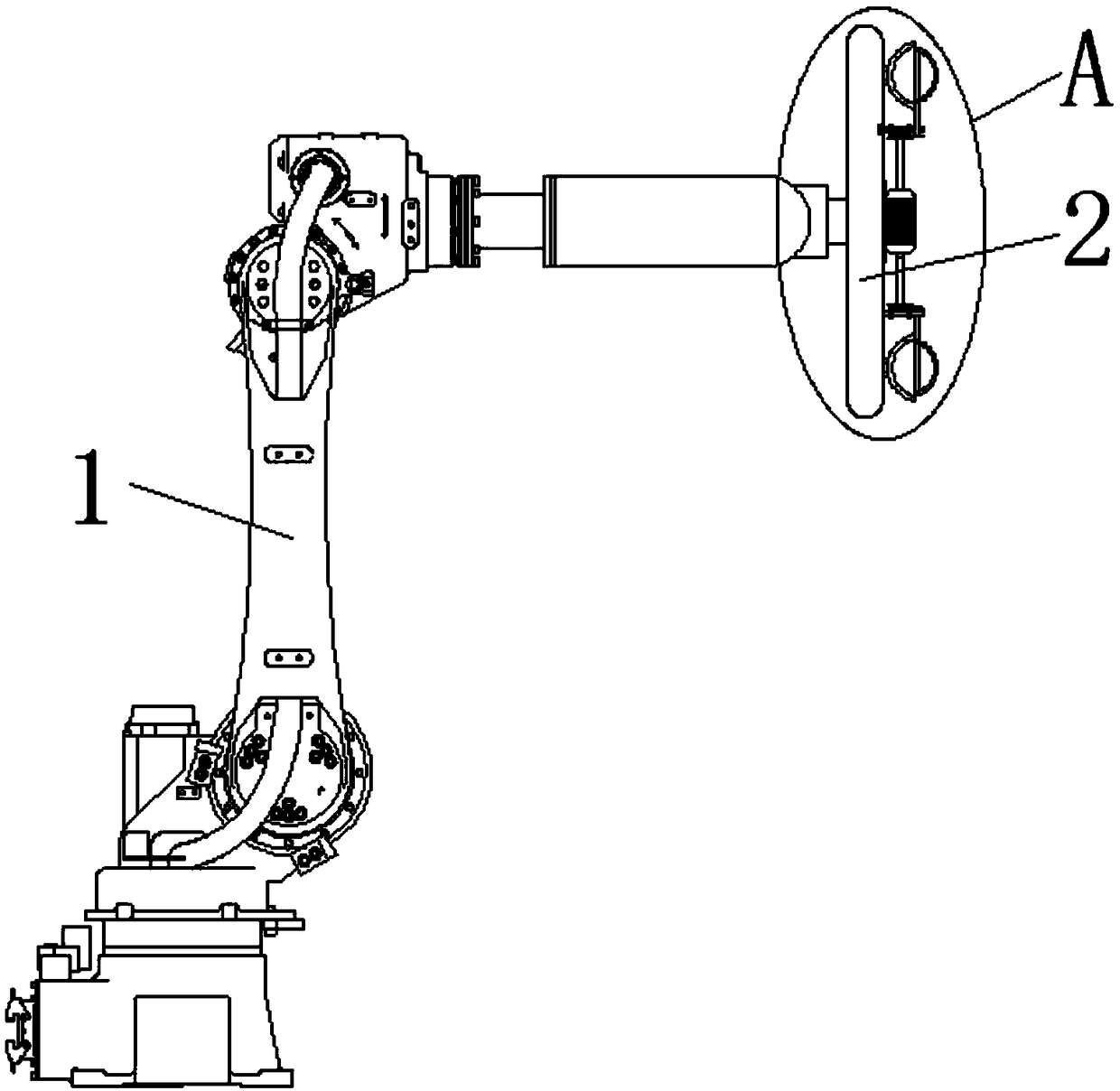 Six-axis joint robot for loading and unloading