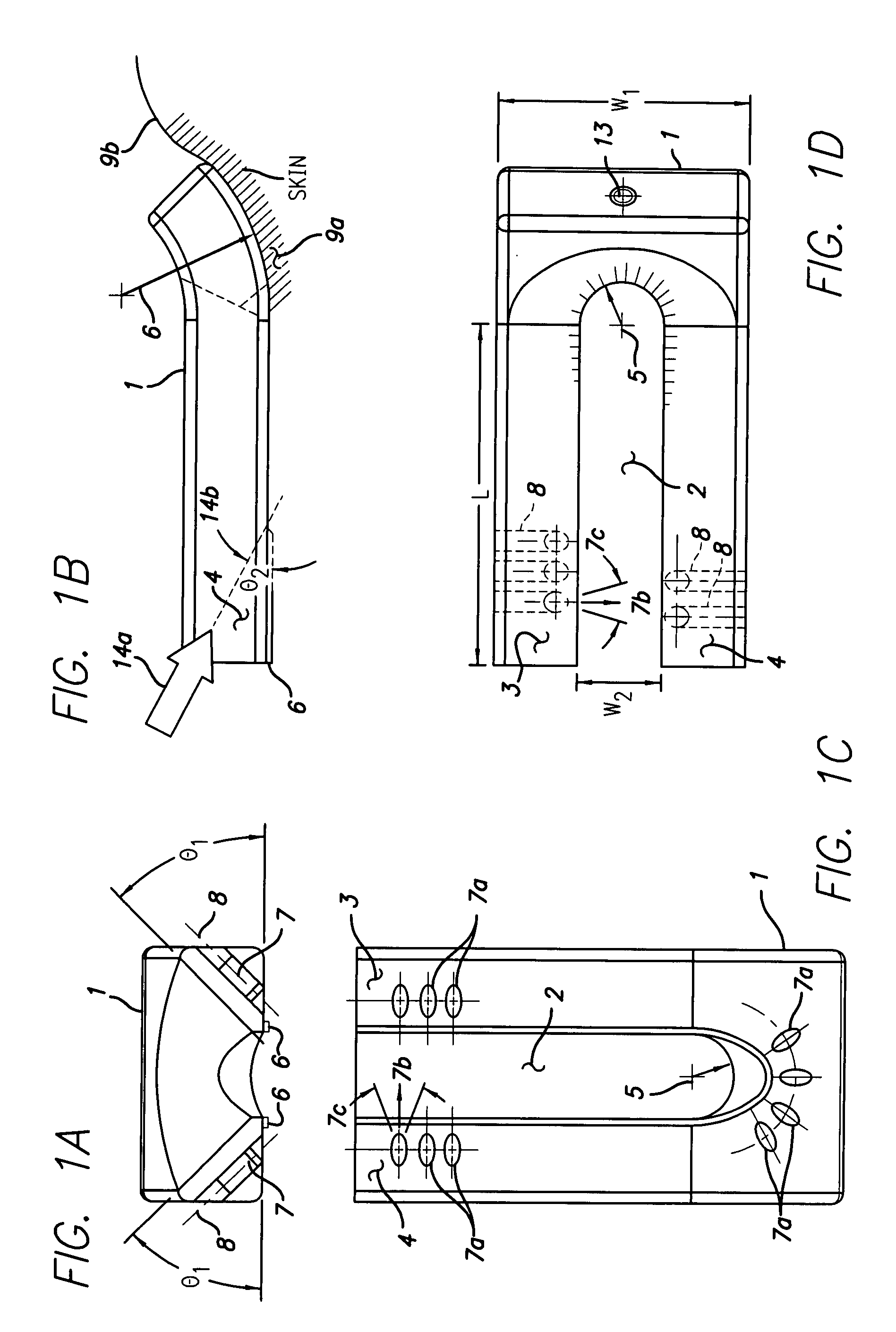 Medical-procedure assistance device and method with improved optical contrast, and new practitioner-safety, device-fixation, electrode and magnetic treatment and lumen-dilation capabilities