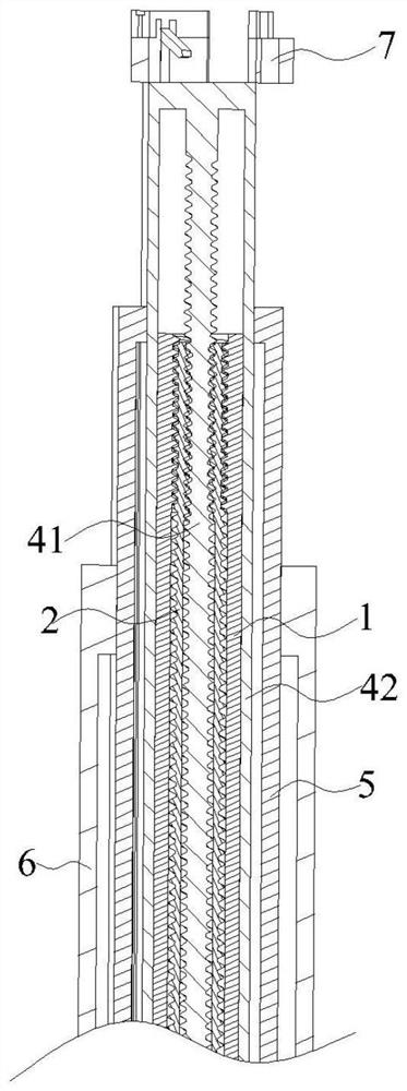 Telescopic method based on screw telescopic push rod