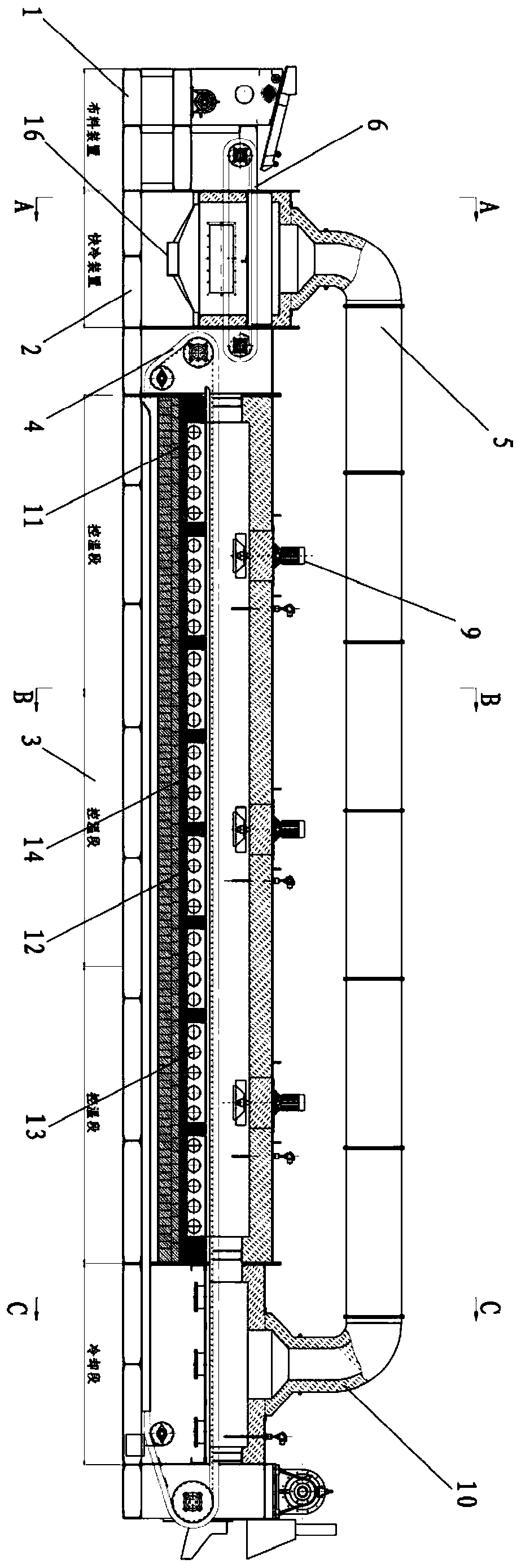 Steel die forging piston heat treatment adjustable temperature control furnace with energy saving and emission reduction effects and heat treatment process method thereof