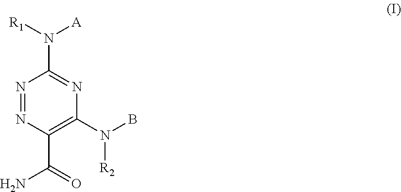 1,2,4-triazine-6-carboxamide derivative