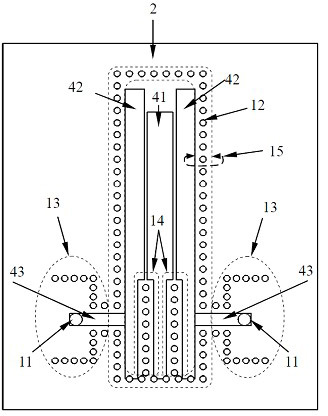Plane miniaturization communication band-pass filter with broadband external inhibition characteristic