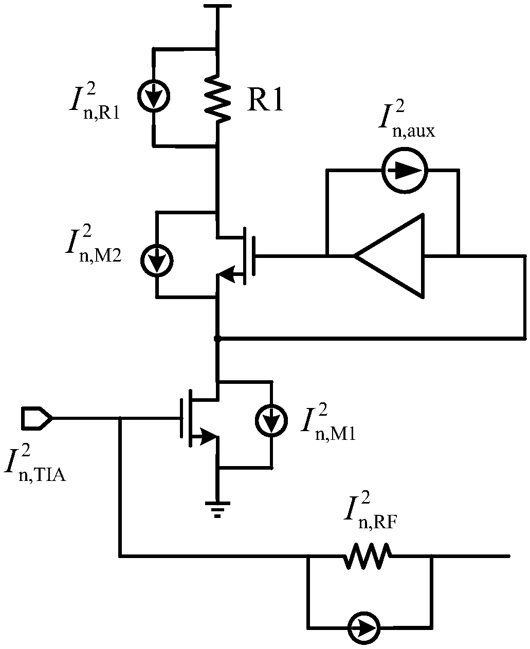 Low noise transimpedance amplifier