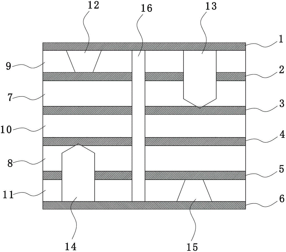 HDI board with mechanical back drilling structure and manufacturing method thereof