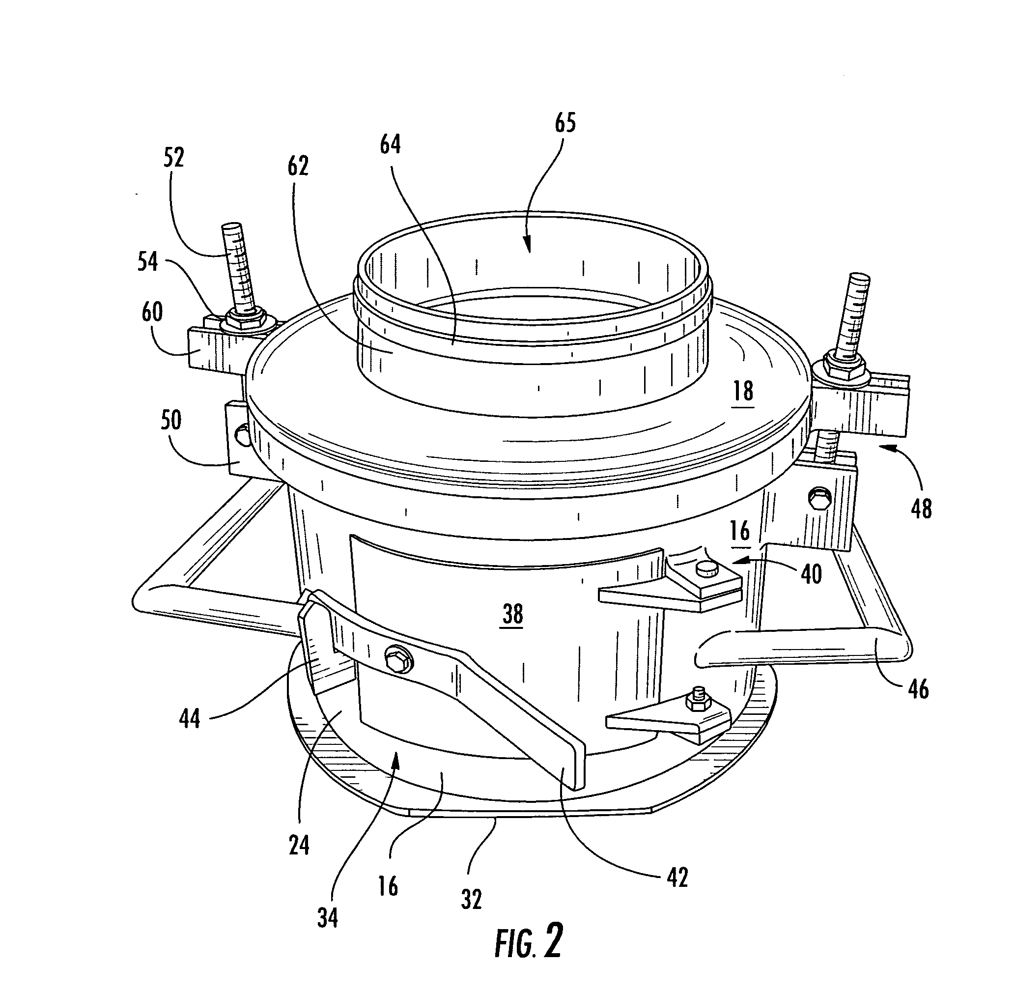 Discharge apparatus for a shipping container