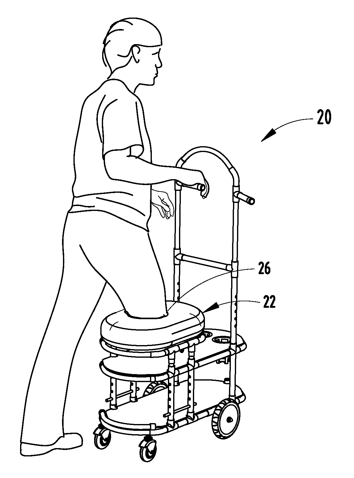Mobility device for amputee and leg-injured persons