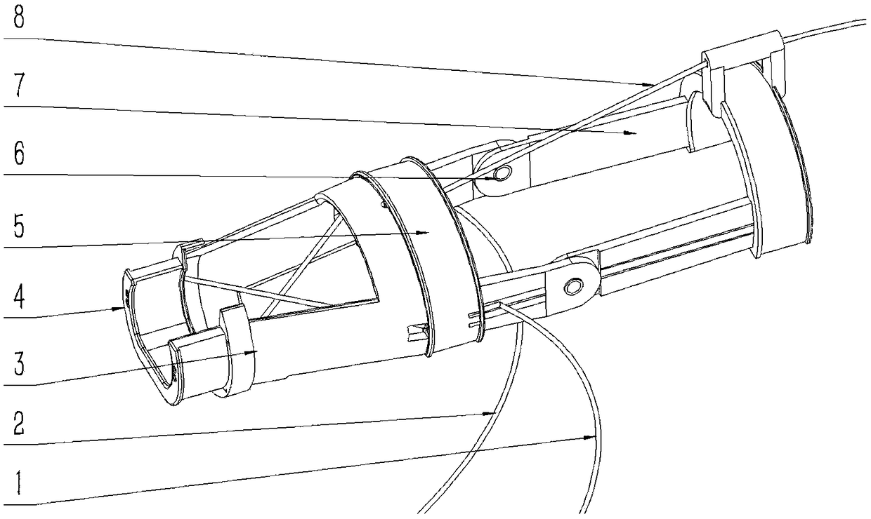 Line-driven multi-degree-of-freedom wearable upper limb medical exoskeleton structure