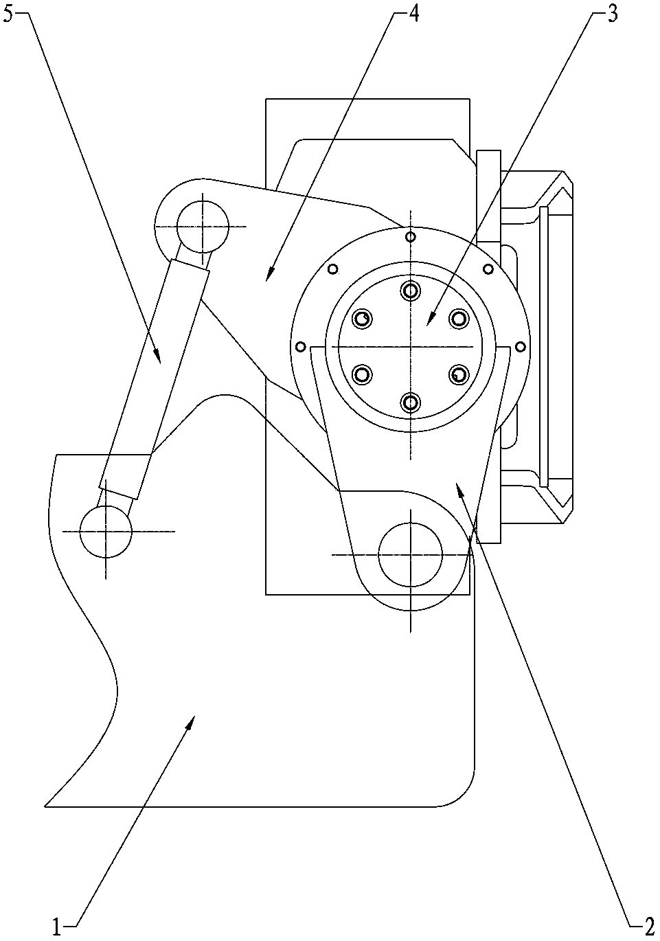 Pavement milling machine and landing leg swinging mechanism thereof