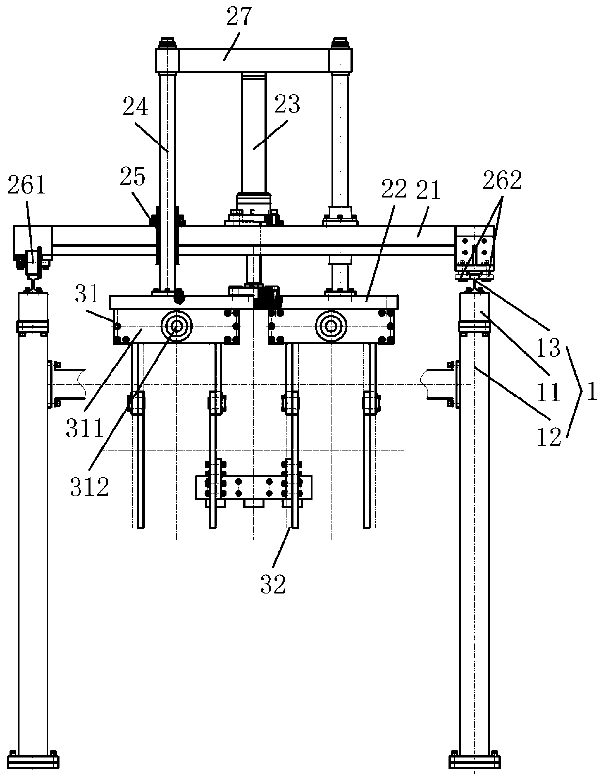 Hydraulic lifting clamping jaw