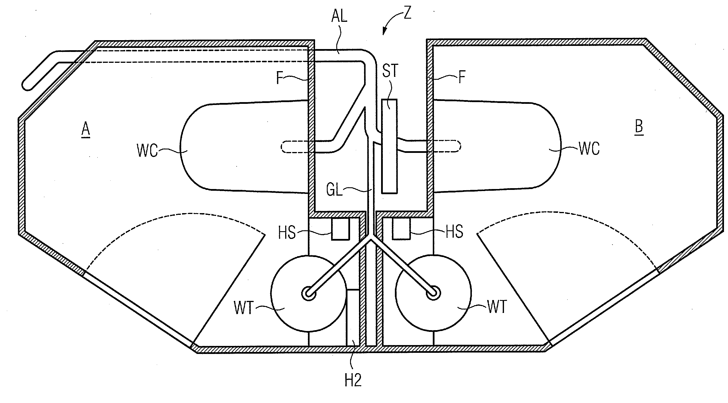 Wet Cell Arrangement for Rail Vehicles