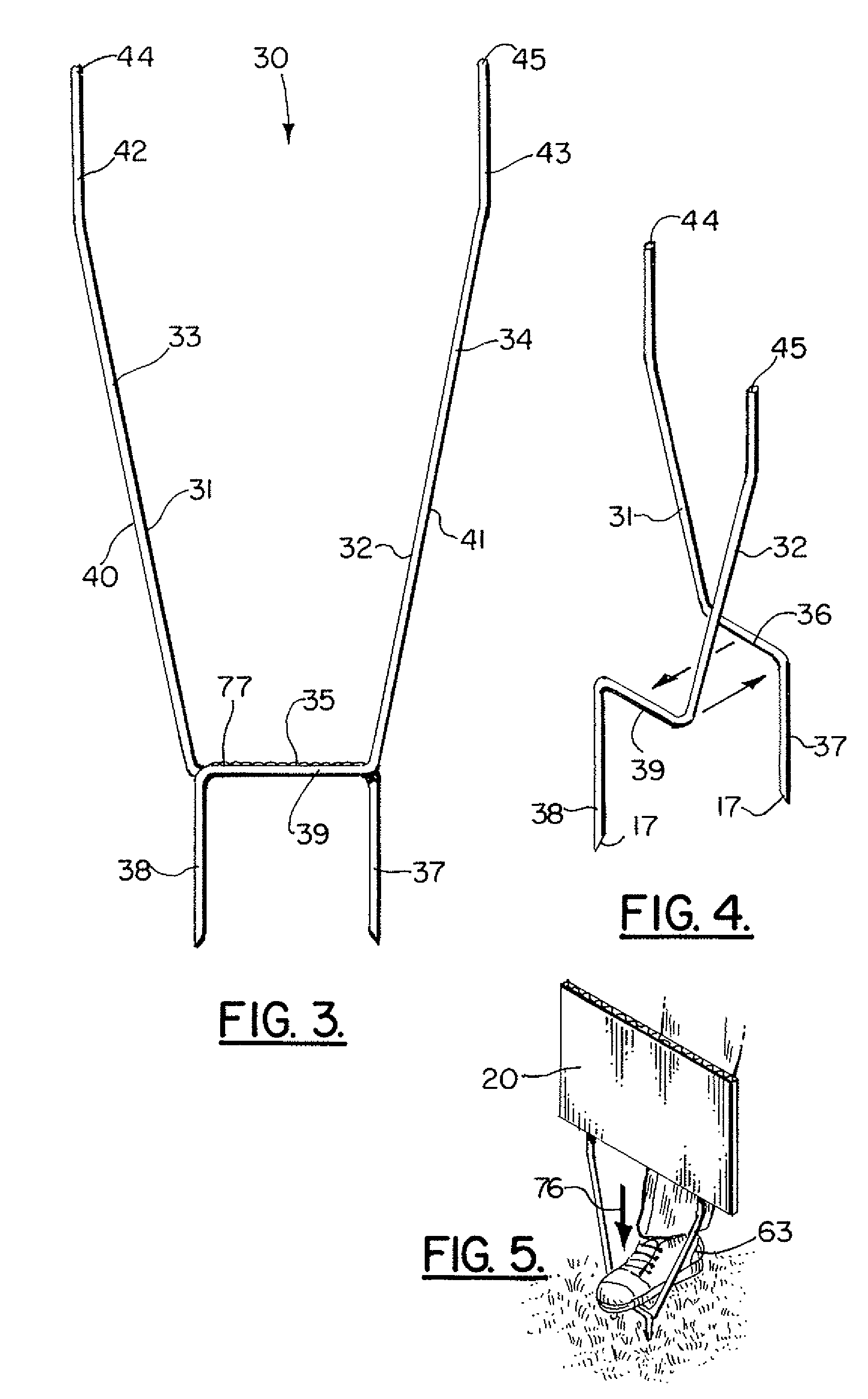 Wire support frame for corrugated sign