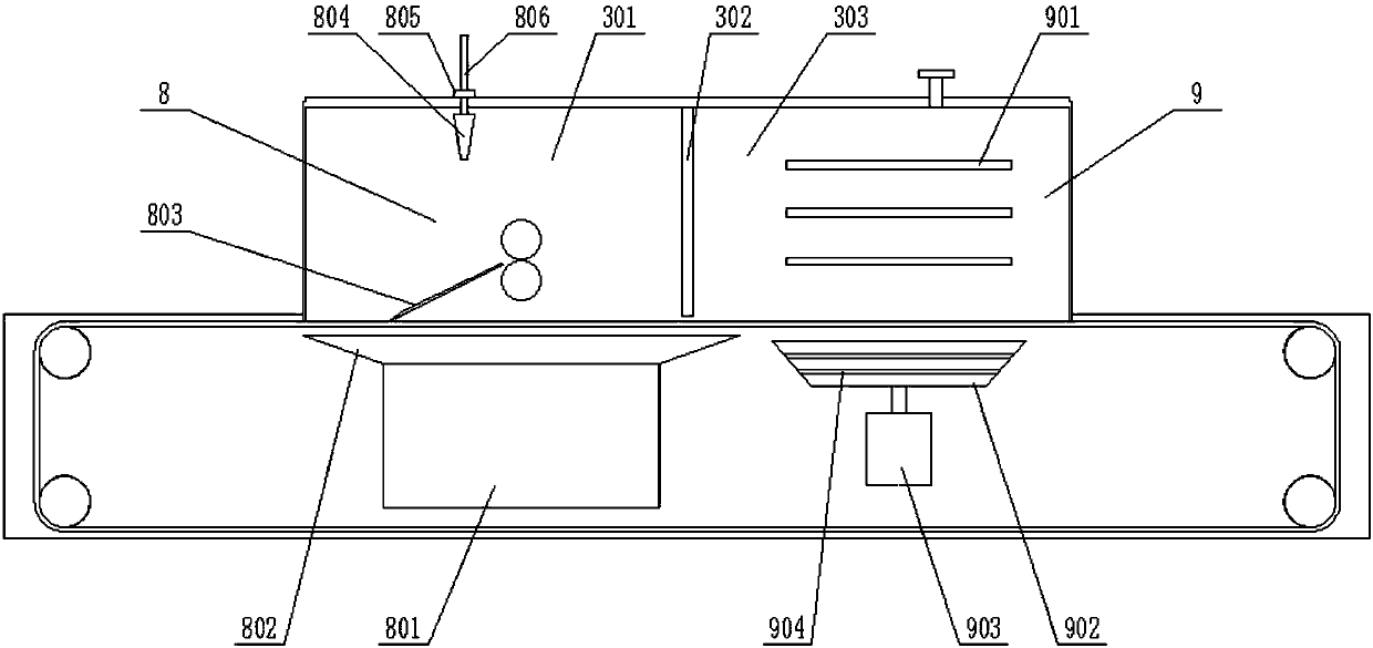 Aluminum veneer washing and drying device