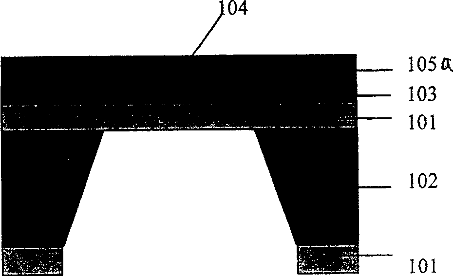 High depth-width ratio deep sub-micrometer, nanometer metal structure making process based on self-supporting thin film