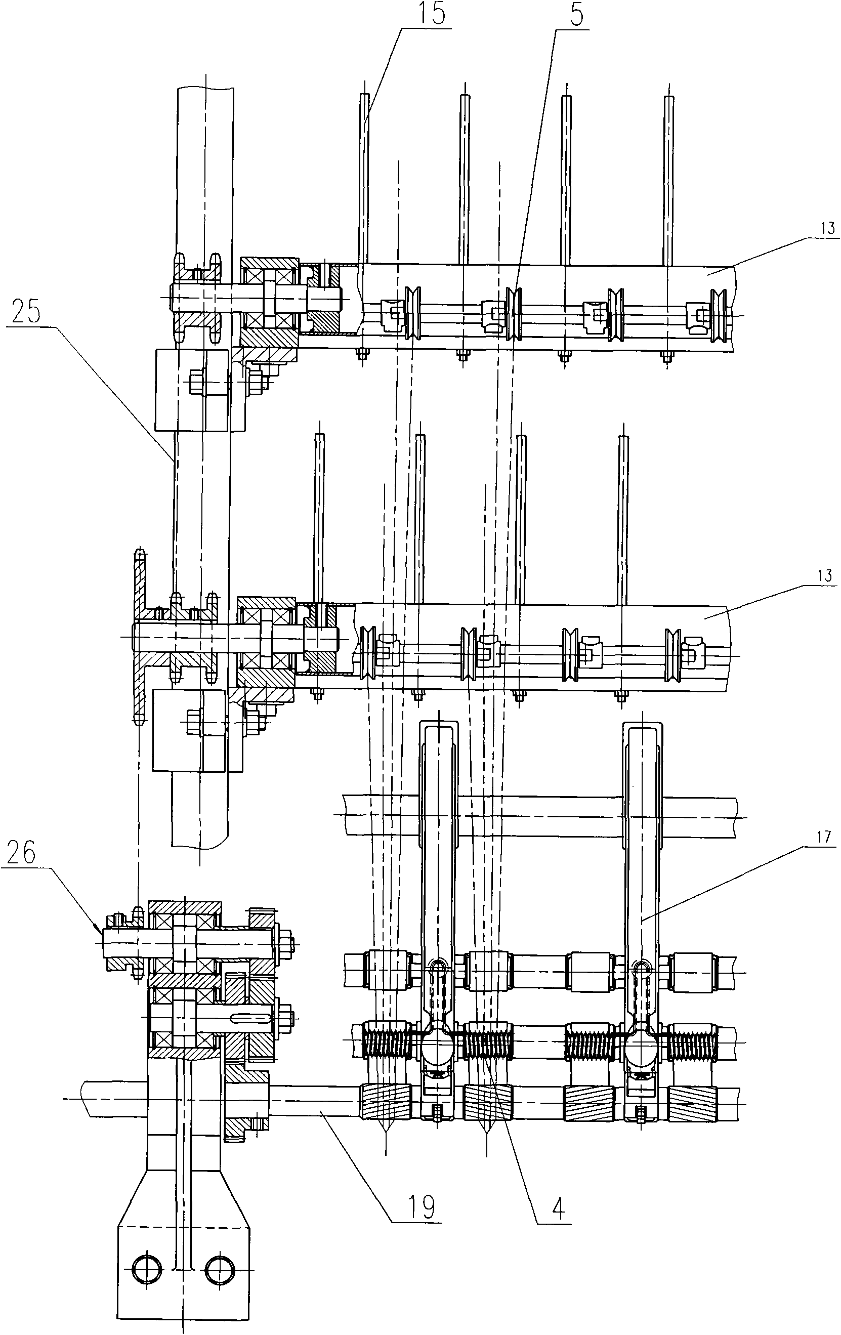 Embedded compound spinning frame and spinning method thereof