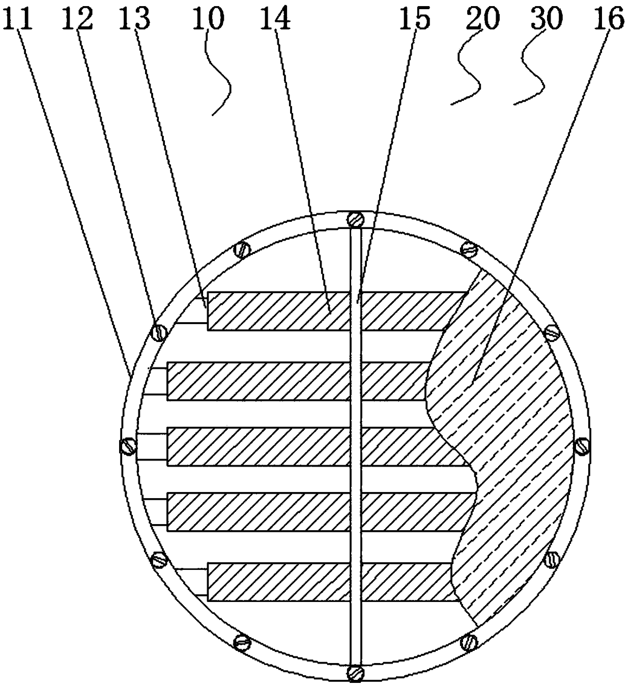 Novel air door of air conditioning unit for rail vehicle